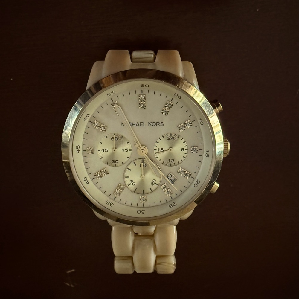 Michael Kors Watch with “bone” band